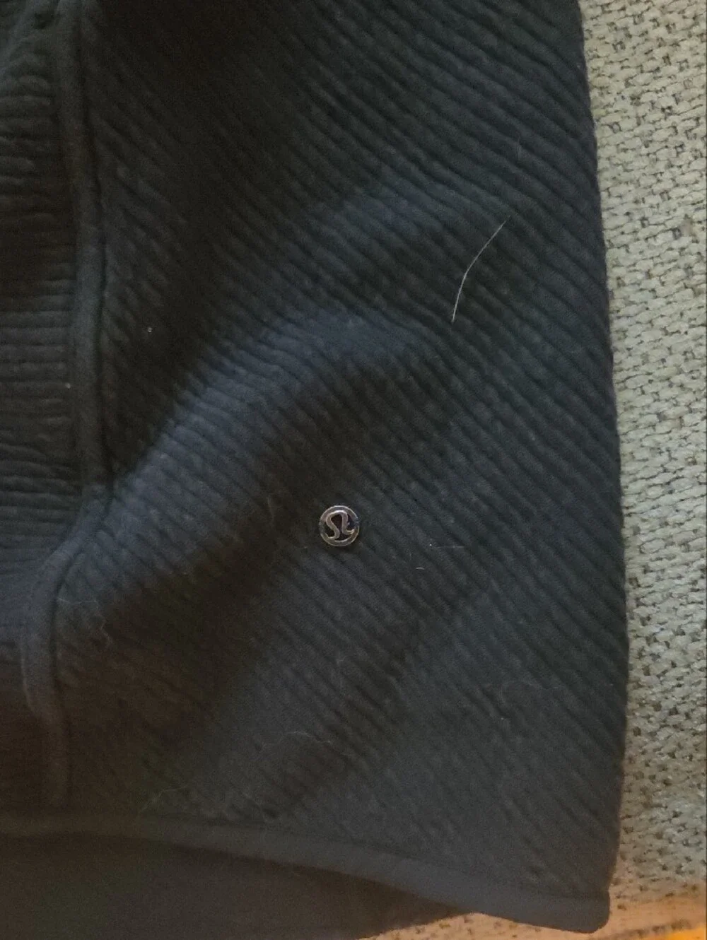 lululemon athletica Black Ribbed Bomber Jacket
